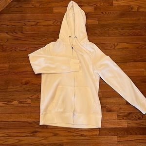 NWT Men’s M white/cream zip-up hoodie